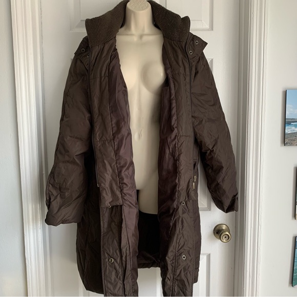 Brown Puffer Long Coat - Picture 5 of 8